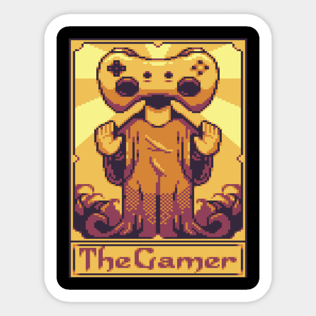 Tarot Card - The Gamer Sticker by LAPublicTees